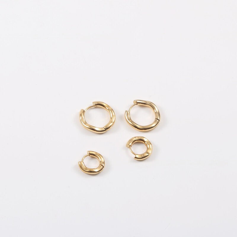 Bending Can Open Titanium Steel Plating Real Earrings