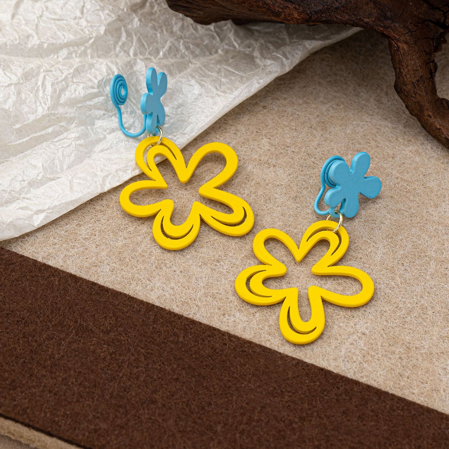 Sweet Dopamine Colored Flower Niche Temperament Simple Girly Without Rings