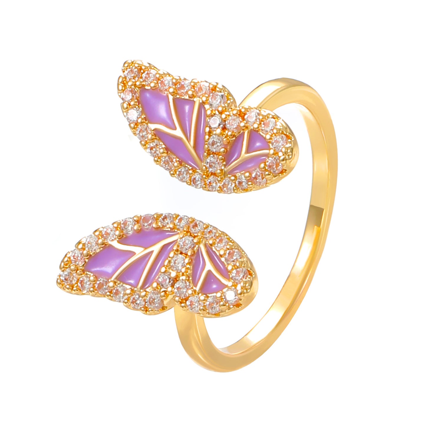 Dripping Butterfly Female Graceful Personality Inlaid Rings