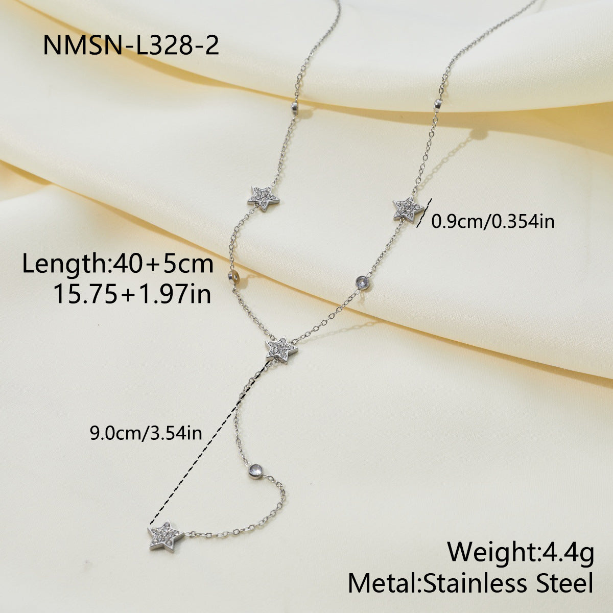 Stainless Steel Gentle Star Zircon Words Niche Bracelets