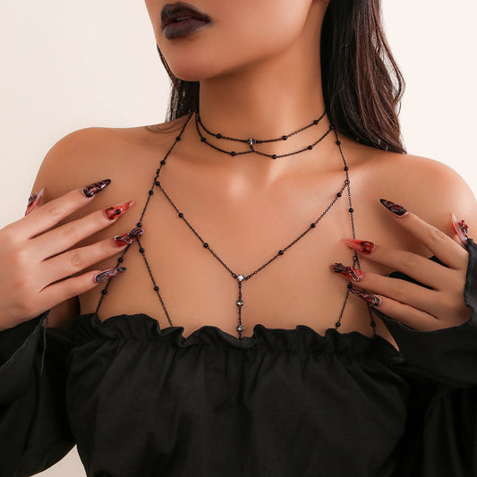 Sexy Halsbindende Ornament-Kupferperlen-Halsketten