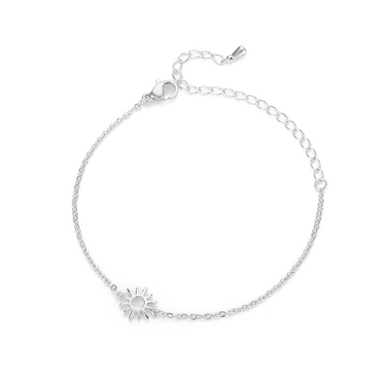 Popular Sun Hollow Gold Plated Chain Stainless Bracelets