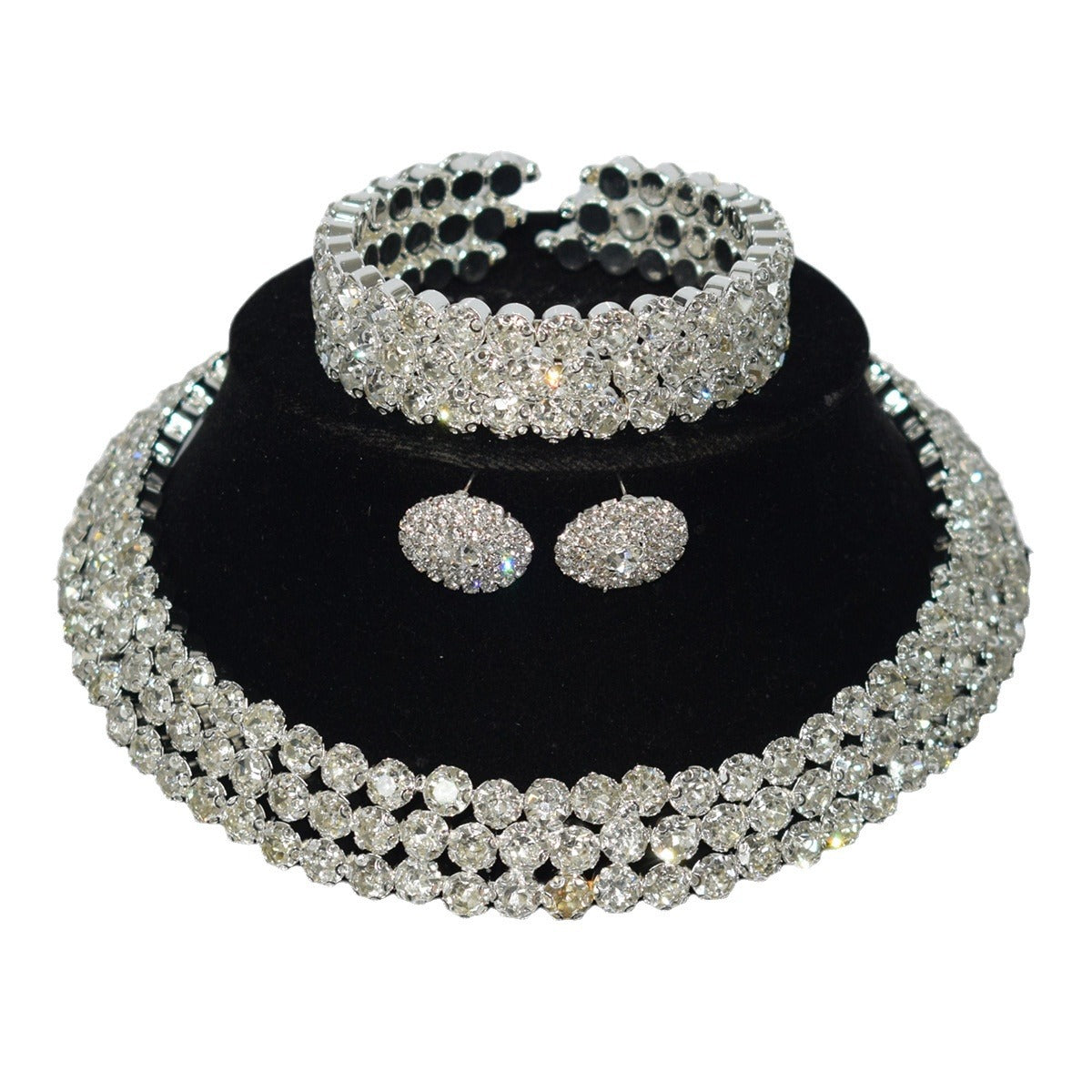 Cool Fashion Rhinestone Collar Bridal Short Bracelets