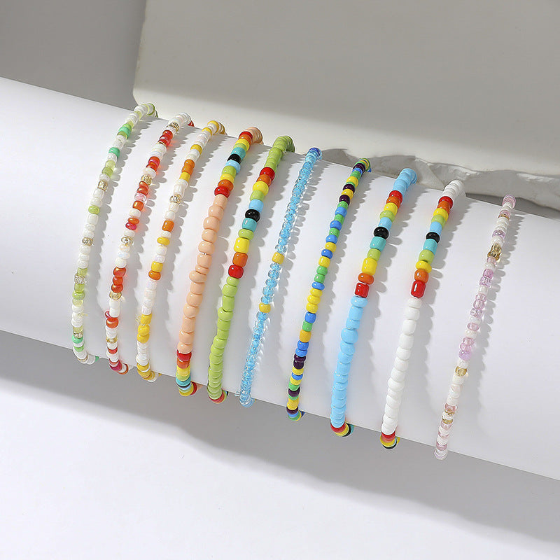 Fresh Sweet Handmade Woven Beads Female Bracelets