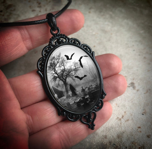 Gothic Cemetery Guest Victoria Pendant Jewelry Necklaces