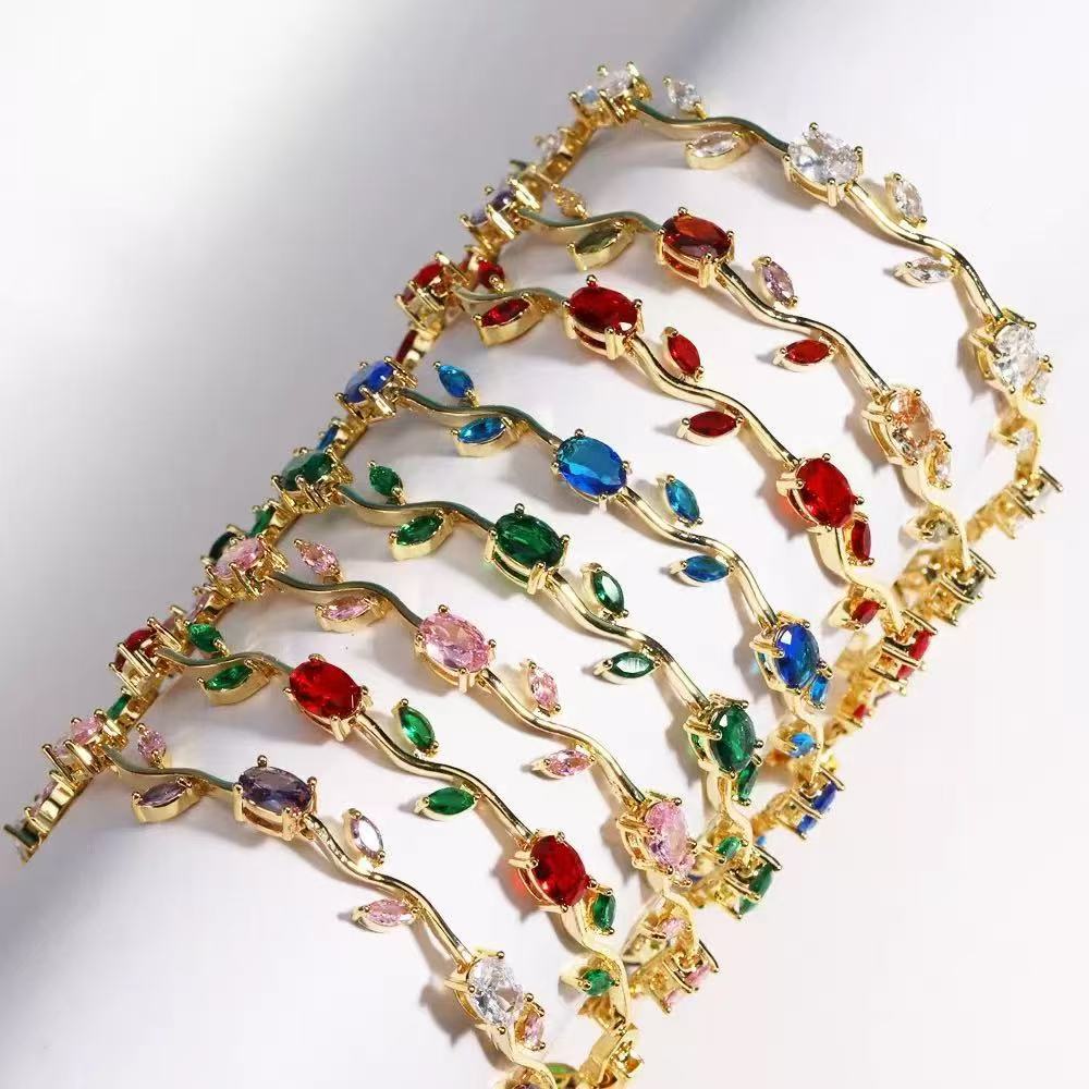 Luxury Style Quality Zircon Light Full Diamond Bracelet