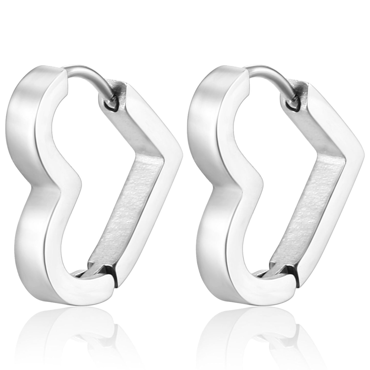 Women's & Men's Black Series Punk Titanium Steel Clips Ear Clip