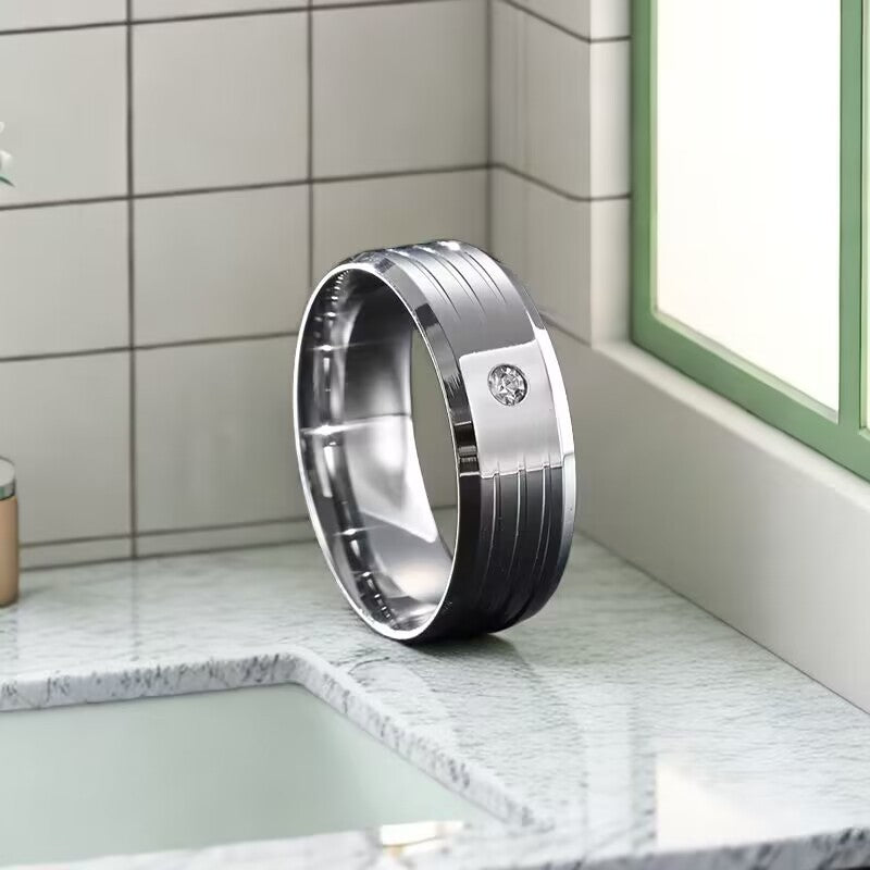 Men's Xi Yin Fashion Titanium Steel Personality Rings