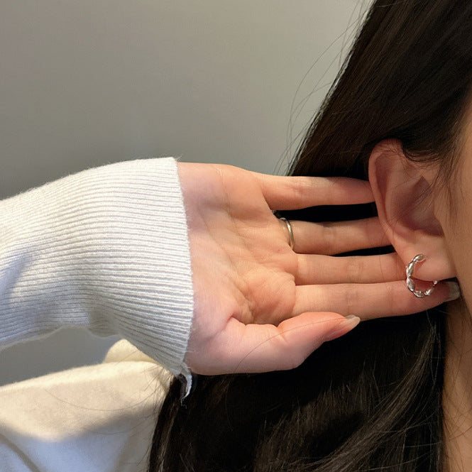 Fashion Metal Female Mori Style Small Ear Buckle