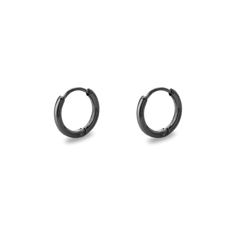 Titanium Steel Stainless Coil Trendy Arc Glossy Ear Buckle