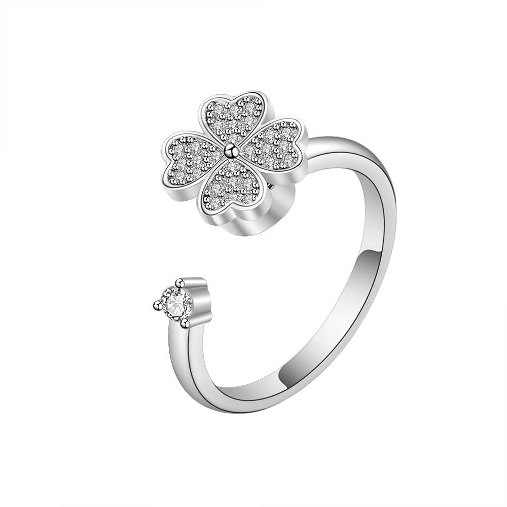 Clover Female Fashion Trendy Korean Style Rings