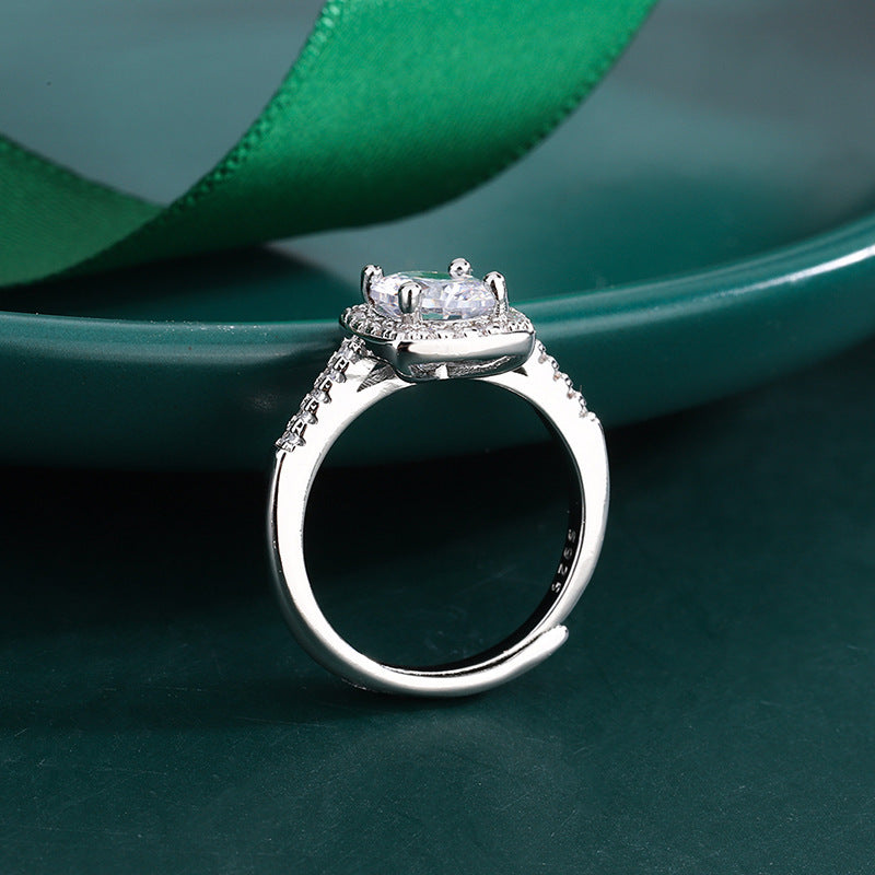 Women's Simulation Moissanite Proposal Eight Hearts And Rings