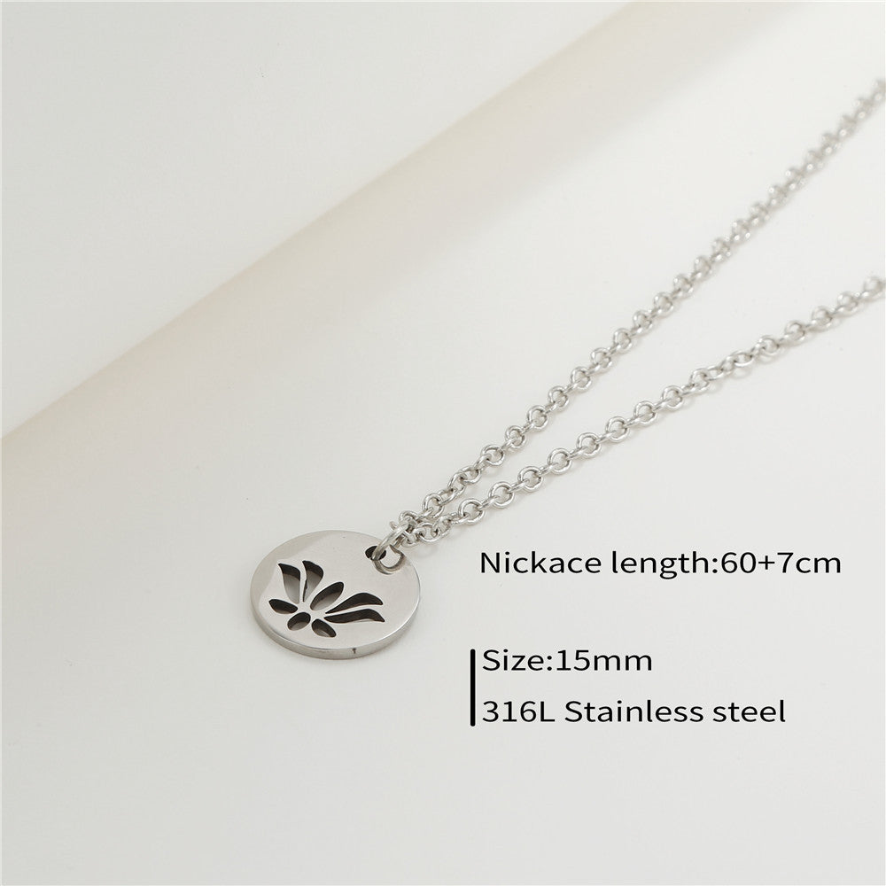 Men's Hip Hop Stainless Steel And Pendant Simple Necklaces