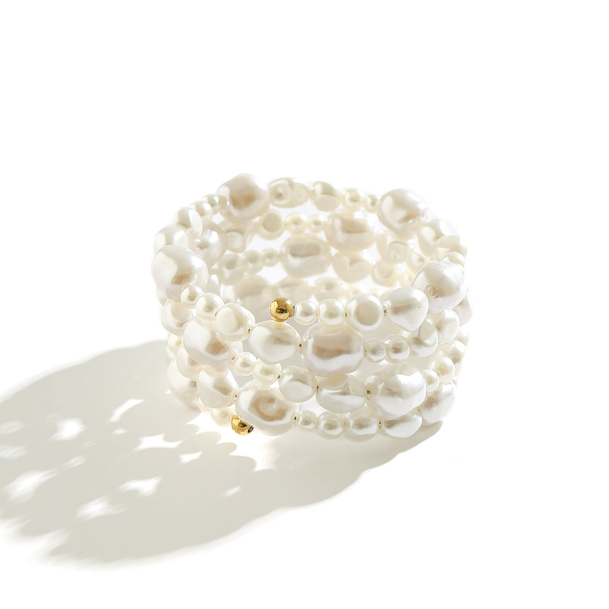Trend Shaped Imitation Pearl Beaded Retro Bracelet