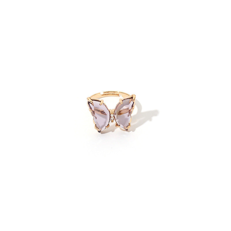 Clearance Vintage Creative Heart Hollow Butterfly Rings