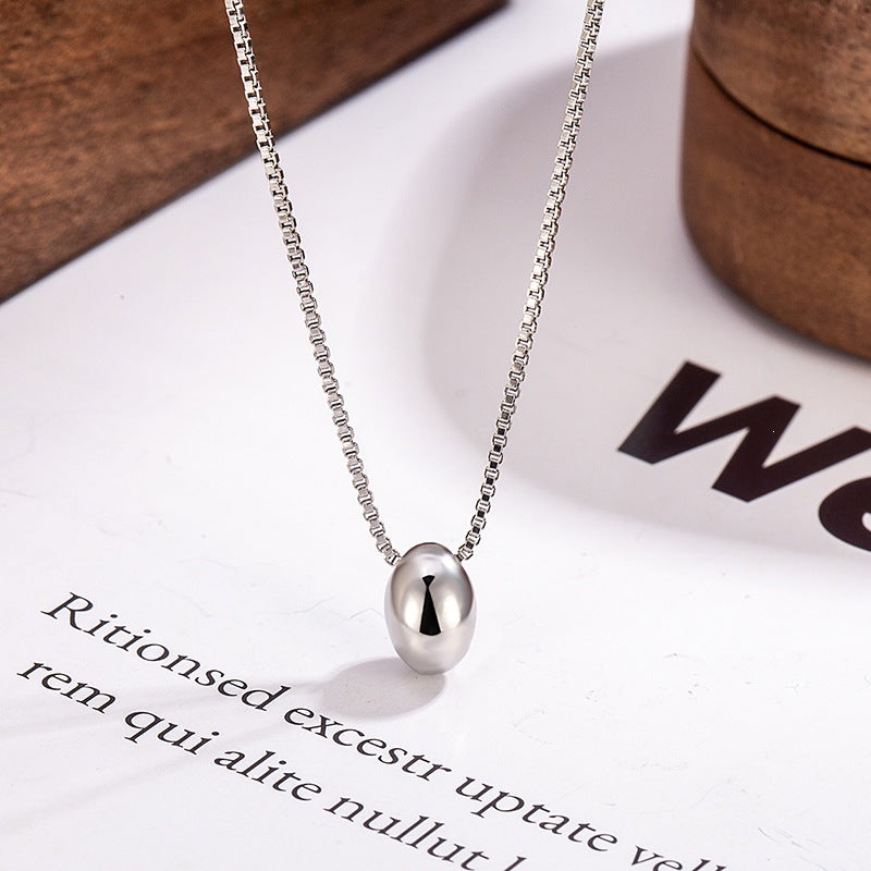 Women's Simple Glossy For Fashion Elegant Oval Clavicle Chain Necklaces