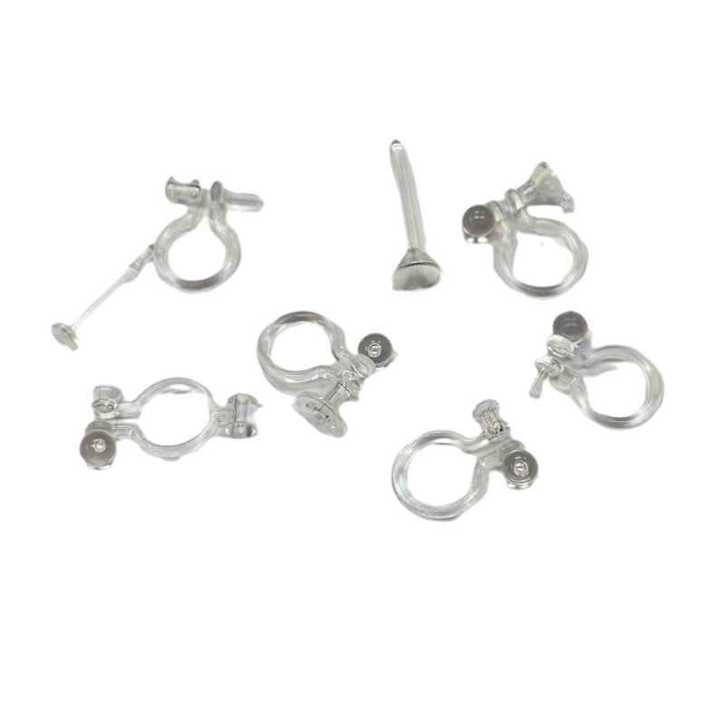 Fashion Trendy Resin Converter Plastic Transparent Ear Clip