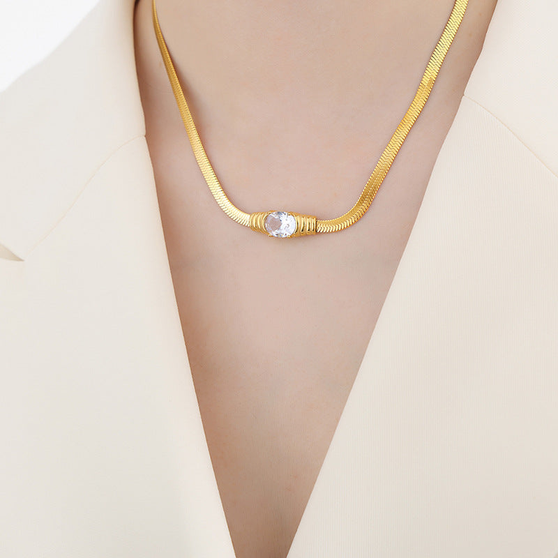Luxury Fashion Glass Stone Zircon Female Niche Bracelets