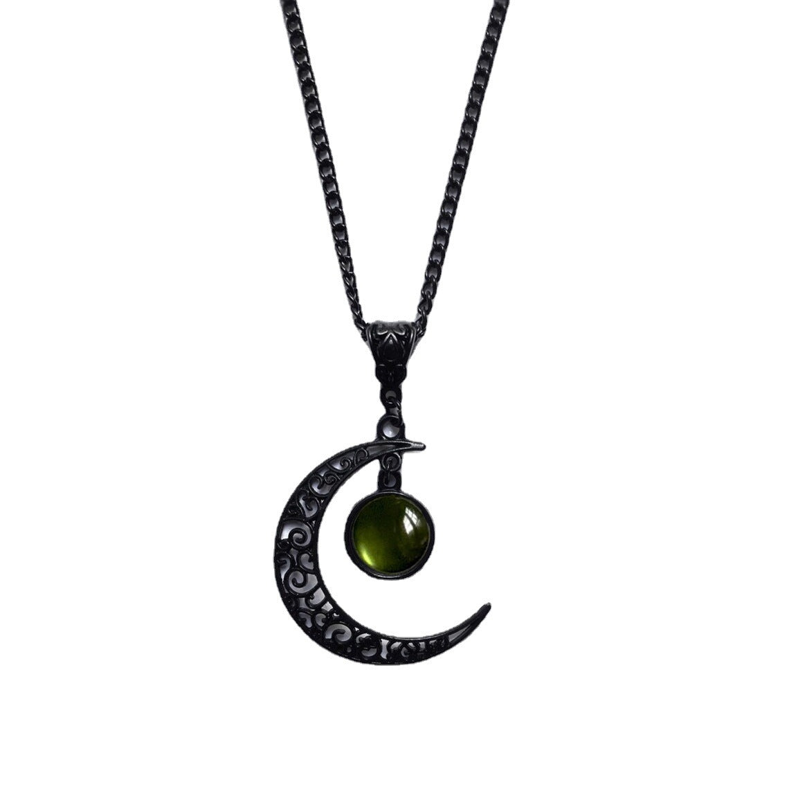 Unique Comfortable Punk Goth Moon Pendant Necklaces