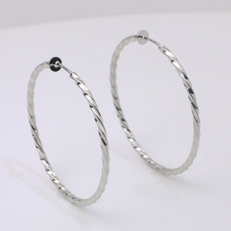 Versatile Glamorous Exaggerated Spring Twisted Big Ear Clip