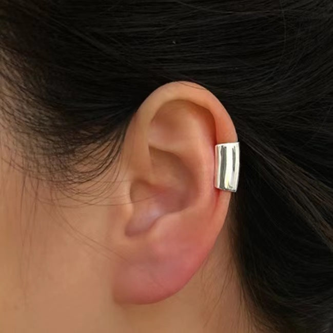 Personalized Long Tube Geometric Bone Simple Niche Ear Clip