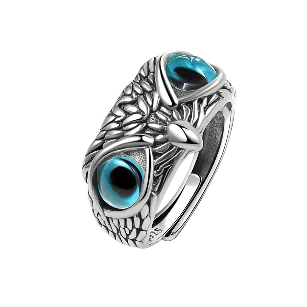 Women's & Men's & Eye Owl And Can Wear Open Adjustable Rings