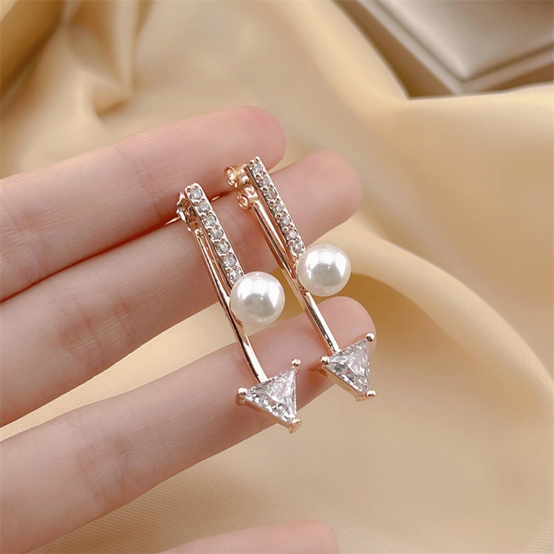 Elegant Bowknot Pearl Exquisite Design Personalized Earrings