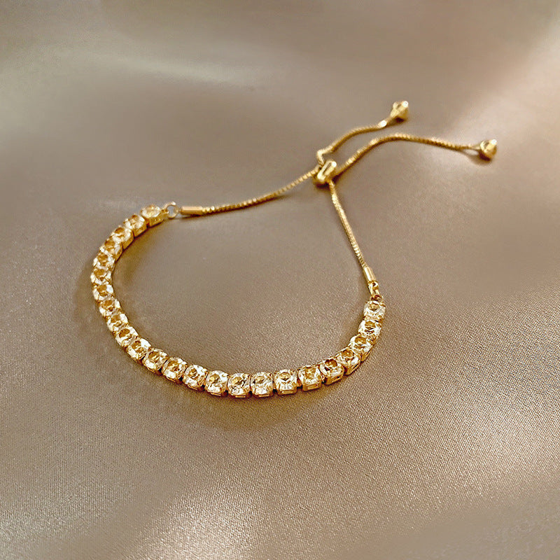 Affordable Luxury Fashion Personality Temperament Wild Simple Pearl Style Geometric Bracelet
