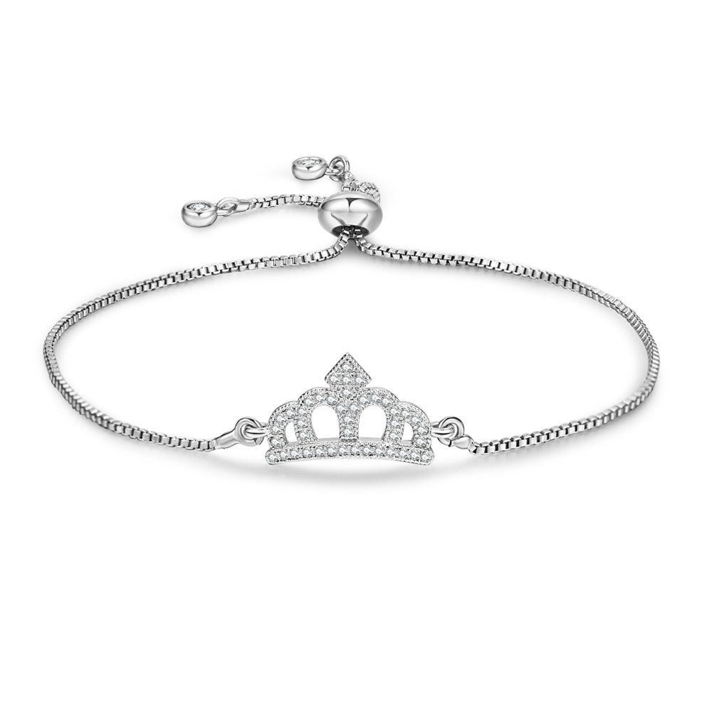 Einfache verstellbare Armbänder mit Zirkonornament und Kupfereinlage für Damen