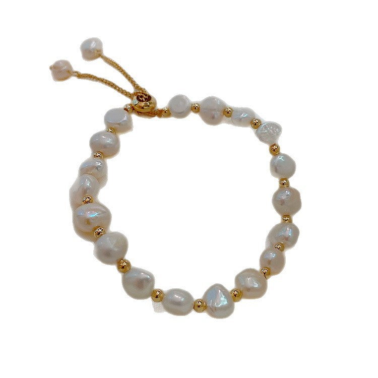 Women's Zircon Pearl Bee Buckle French Vintage Court Bracelets