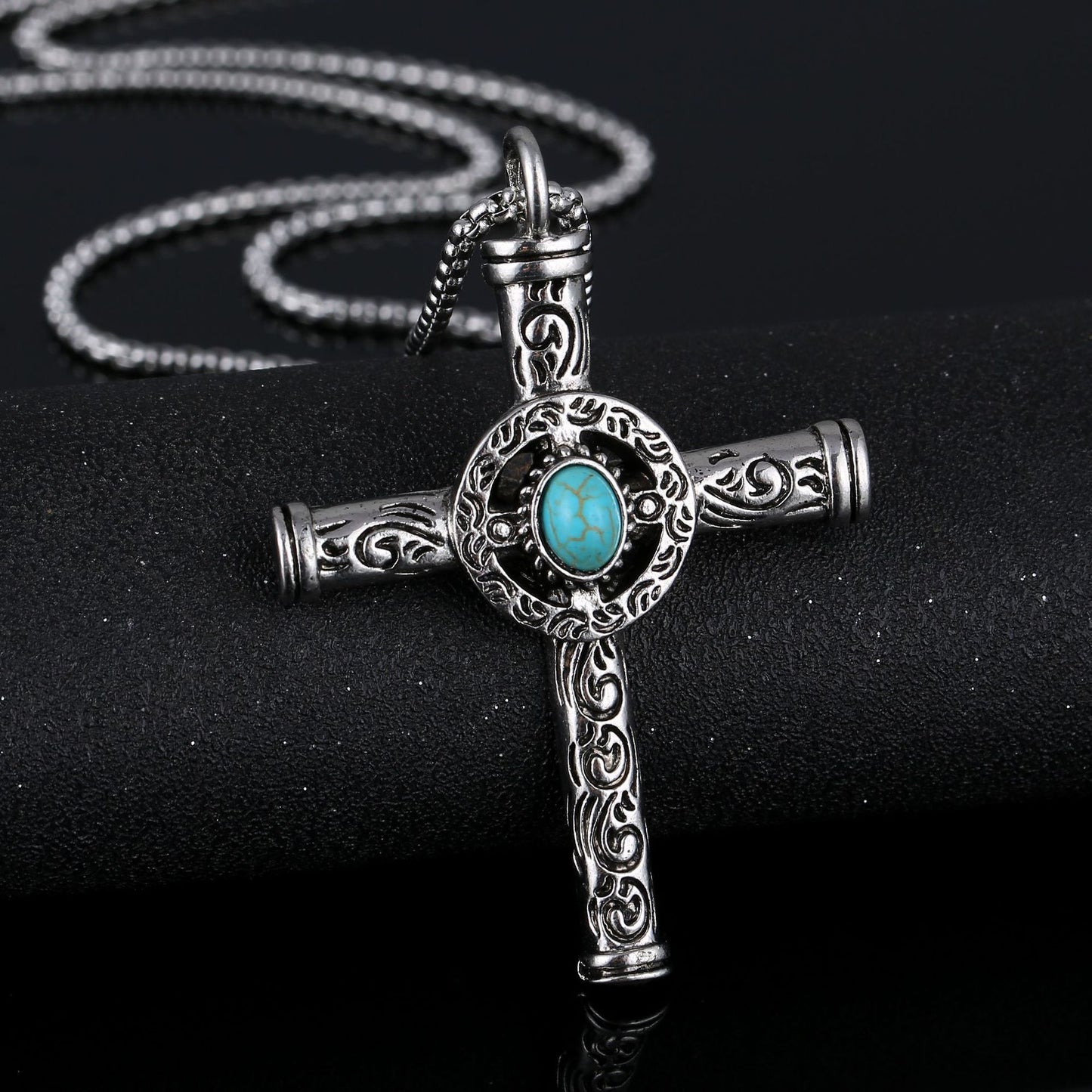 Men's Cross Sweater Chain Trendy Accessories Titanium Necklaces