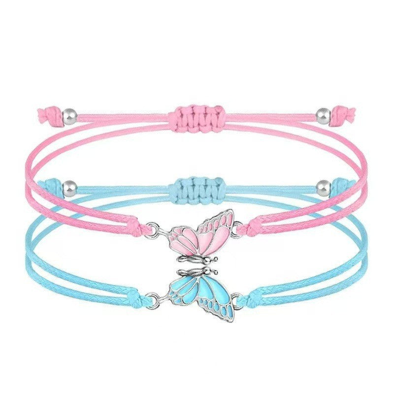 Butterfly Magnetic Carrying Strap Optional Hand-woven Bracelet