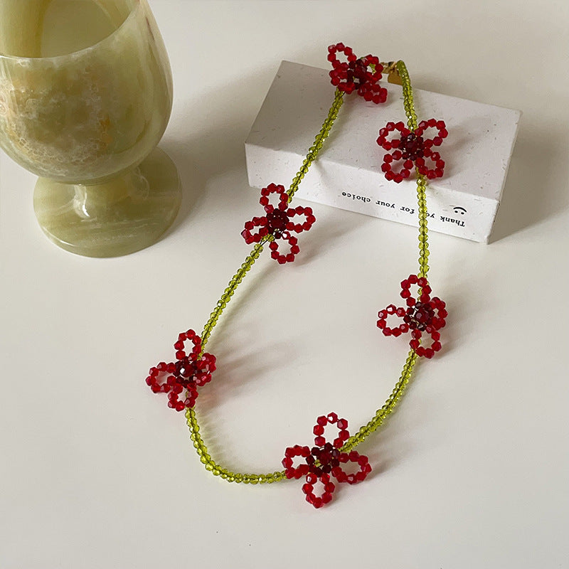 Women's Style Flower Beaded Love For Unique Necklaces