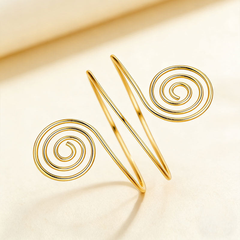 Exaggerated Spiral Metal Fashion Twisted Personality Bracelet