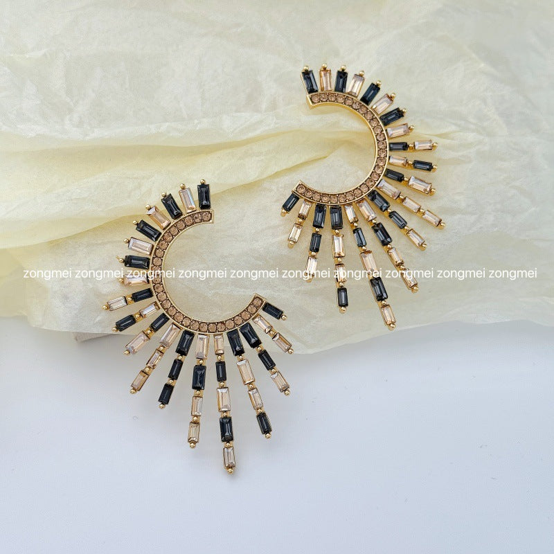 Fireworks Screw Personality High Class Elegant Design Bright Contrast Color Rings