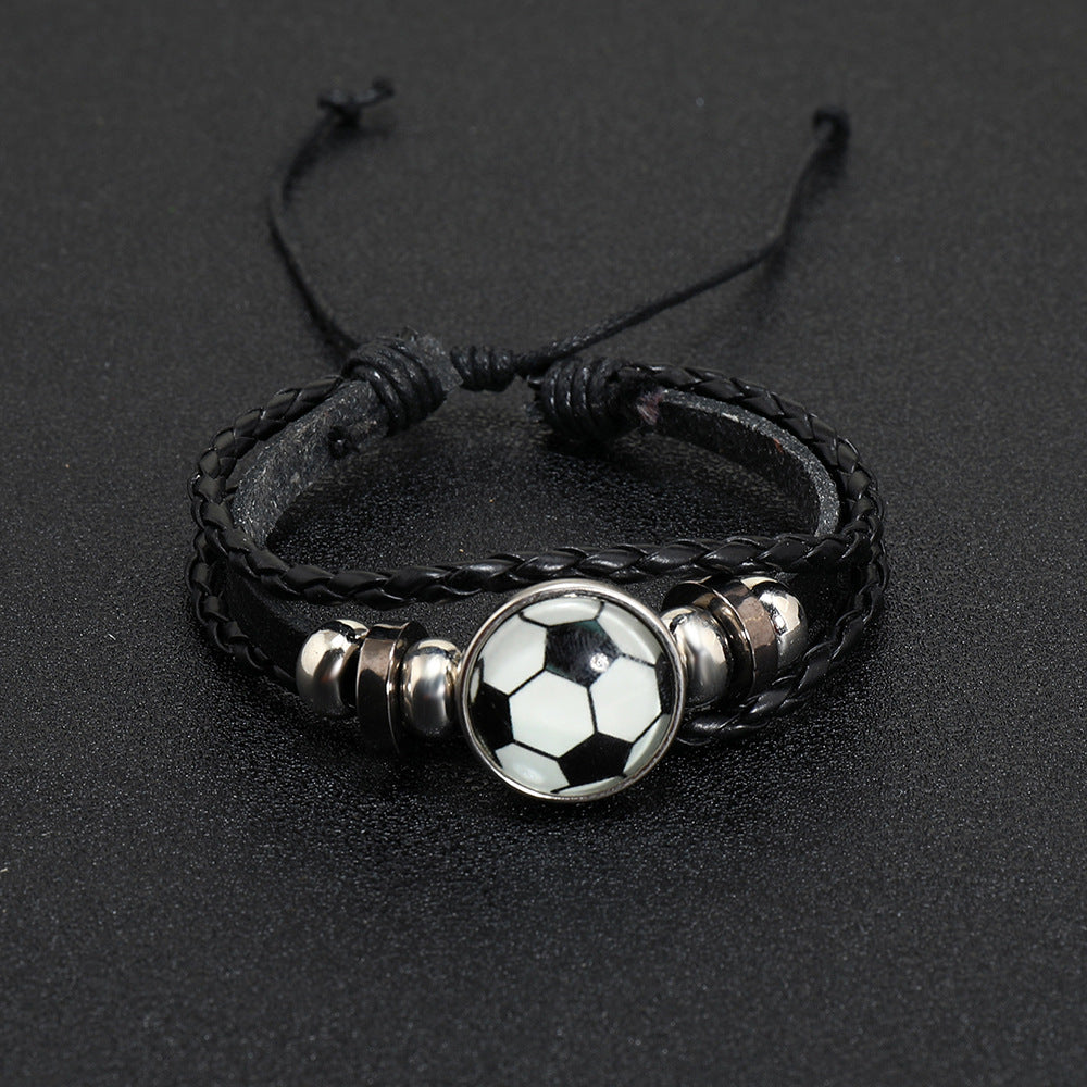 Bracelets personnalisés d'équipe de football d'ornement populaire de mode