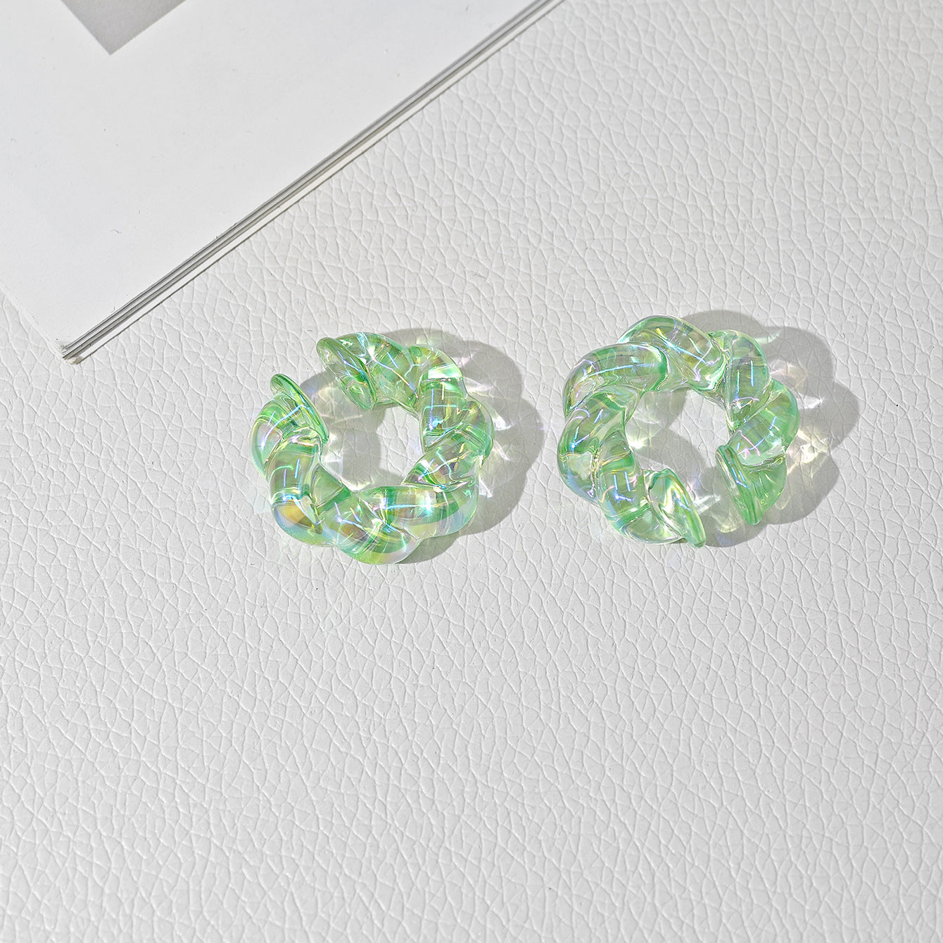 Acrylic Candy Color Matte Simple Design Ear Clip