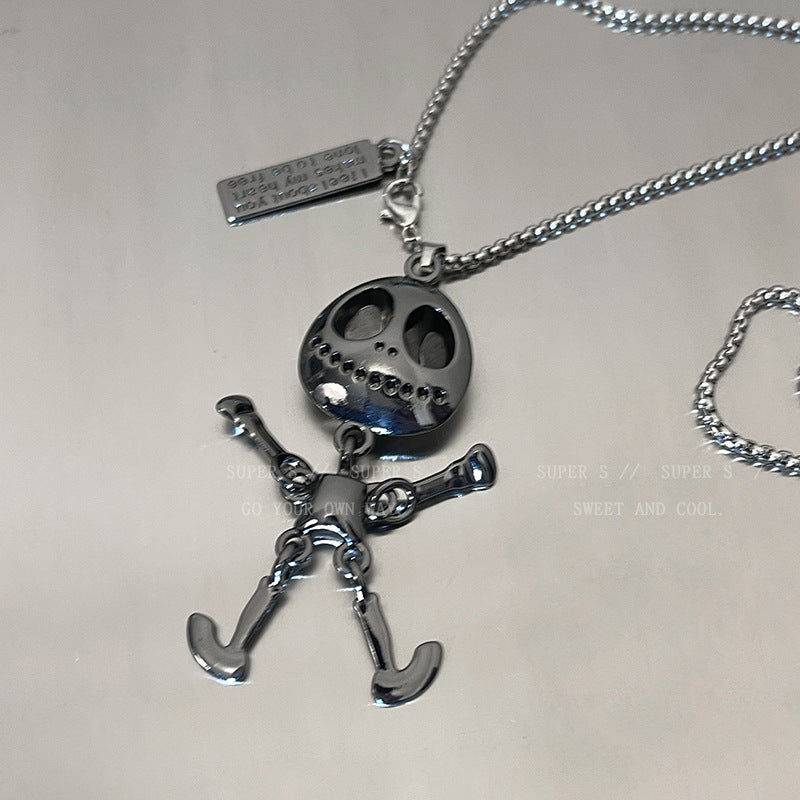 Women's & Men's & Alien Pendant Titanium Steel And Hip Hop Fashion Sweater Necklaces