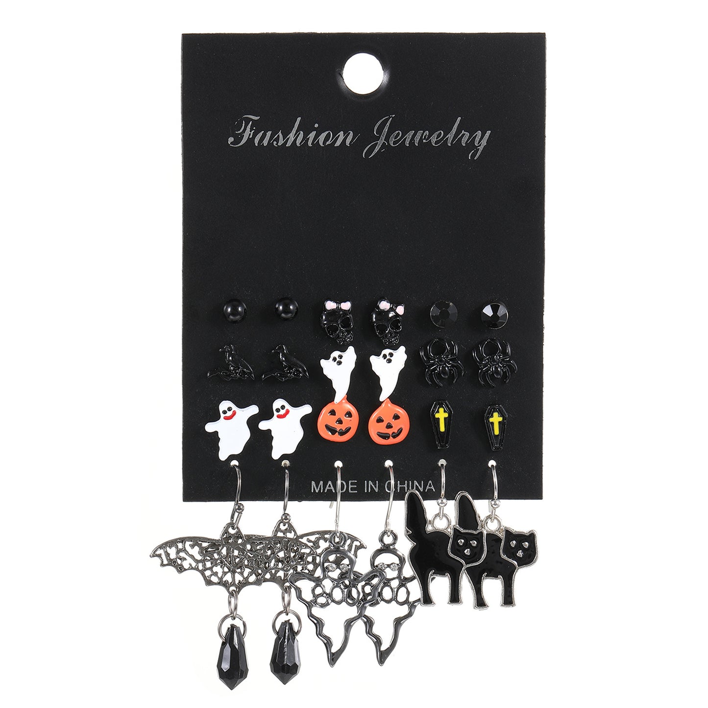 Boucles d'oreilles citrouille sorcière citrouille pour femmes, Halloween, personnalité excentrique