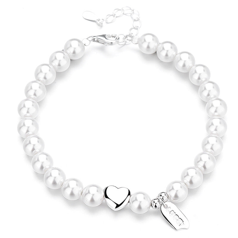 Women's Pearl Fashion Heart-shaped Light Luxury Temperament High Bracelets