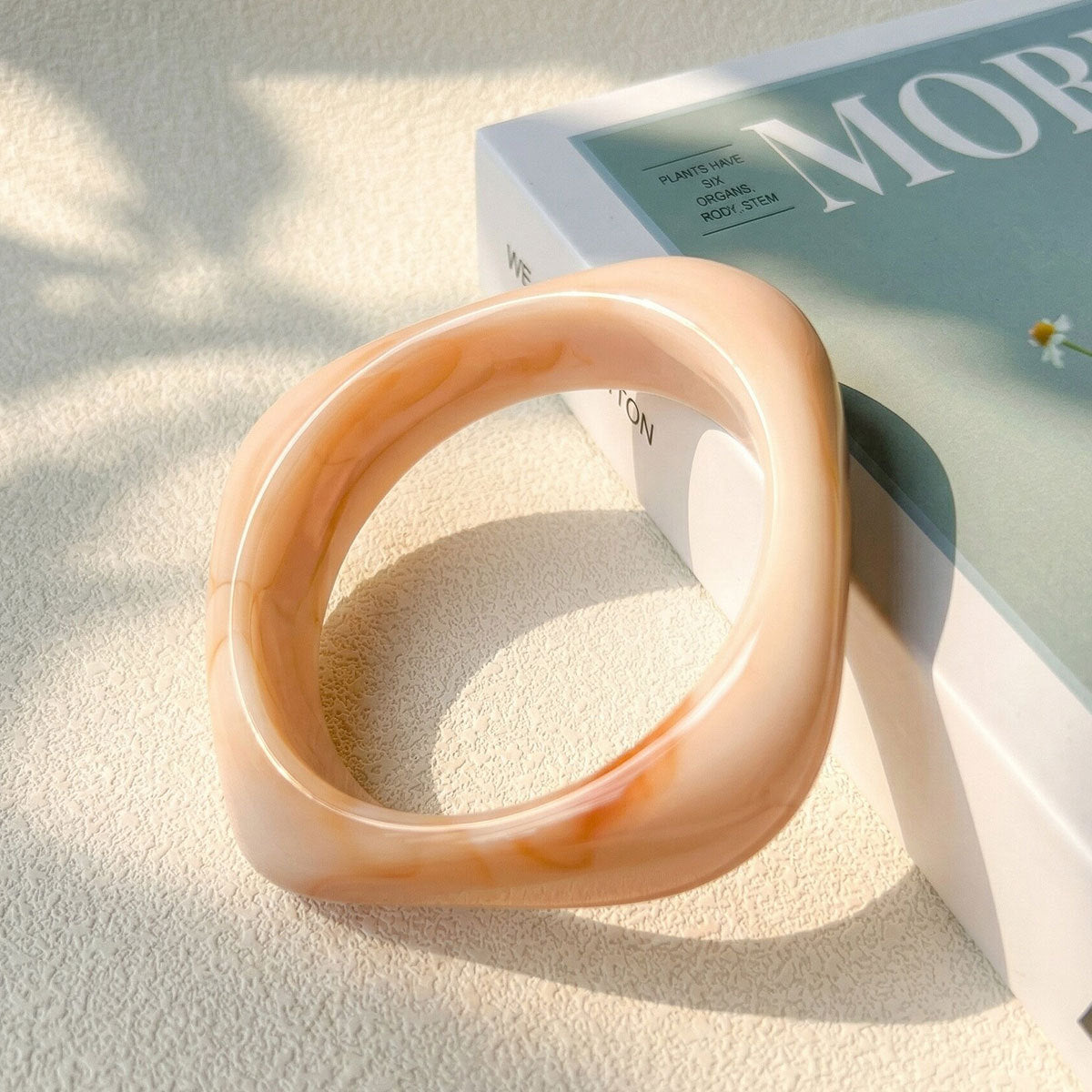 Women's Blooming Simple Niche Geometric Circle Resin Fashionable Elegant High Sense Bracelet