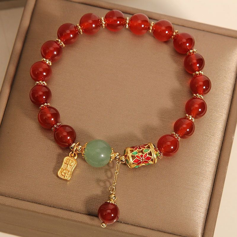 Female Design Jequirity Bean Beaded Lucky Bracelets