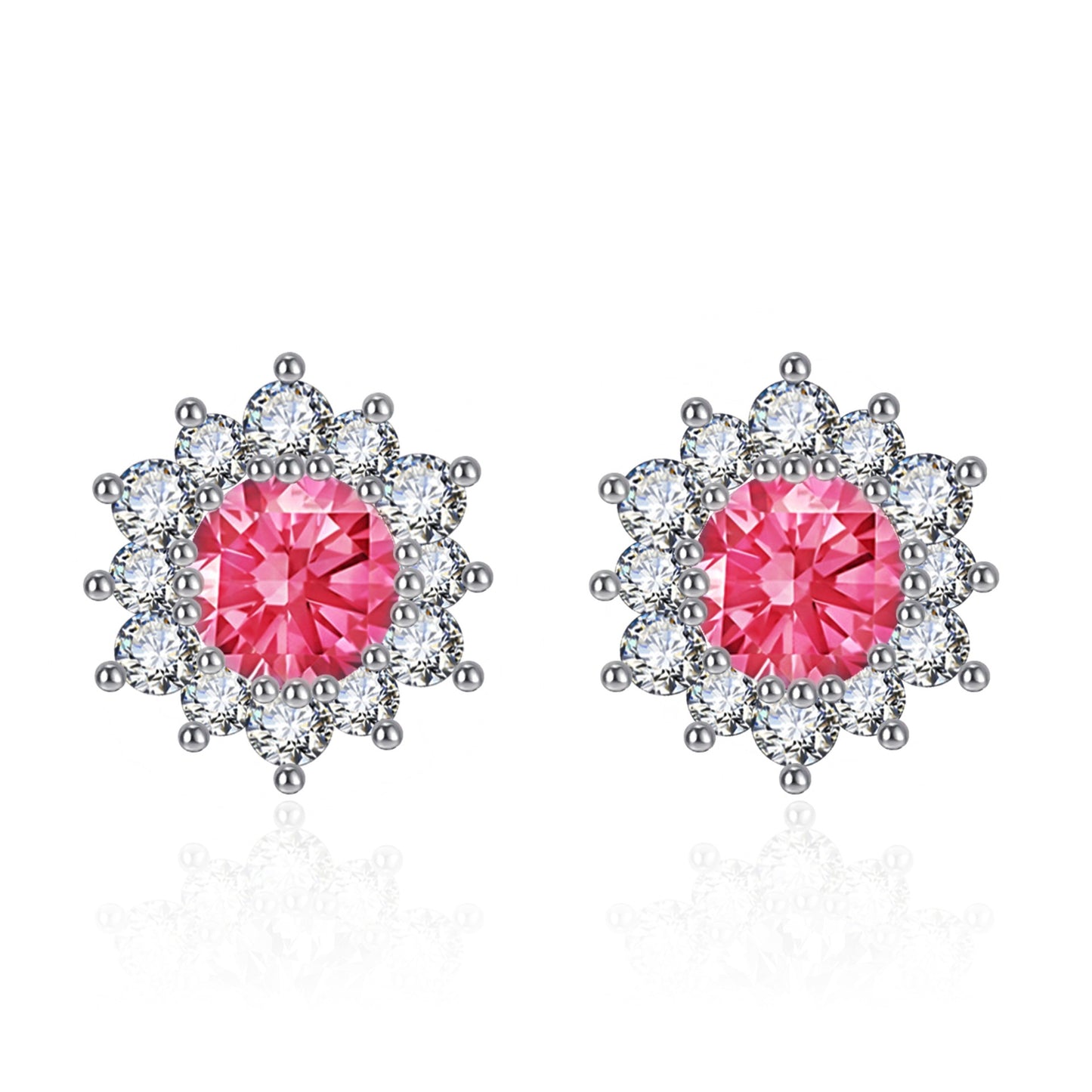 Women's Broadcast Zircon Sunflower High-grade Full Diamond Earrings