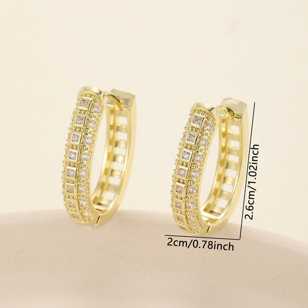 Women's Copper Over Inlaid Zircon Trendy Light Luxury Rings