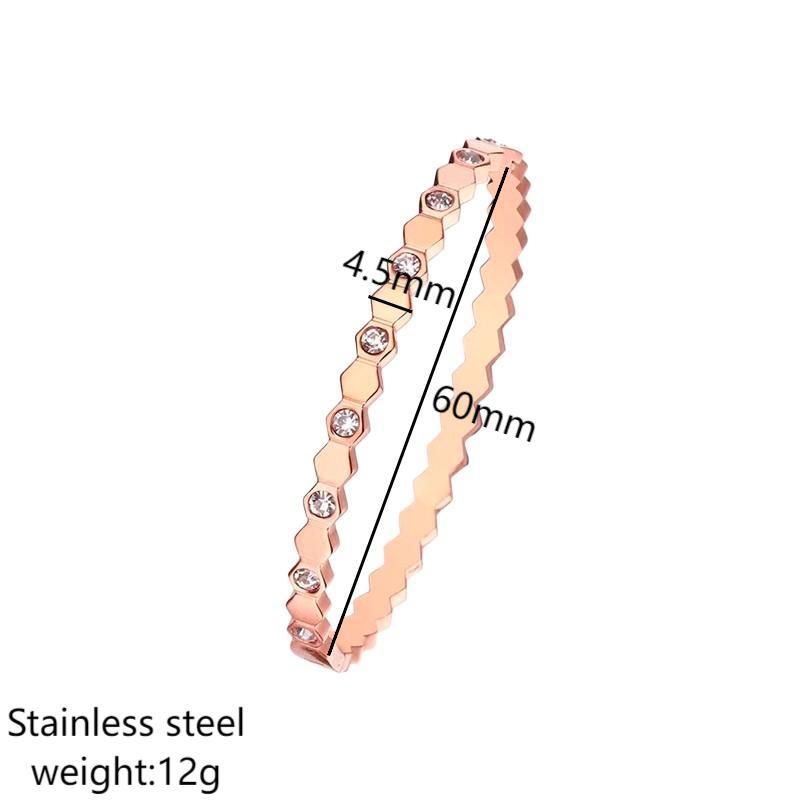 Women's Honeycomb Titanium Steel High Sense Simple Light Luxury Bracelet