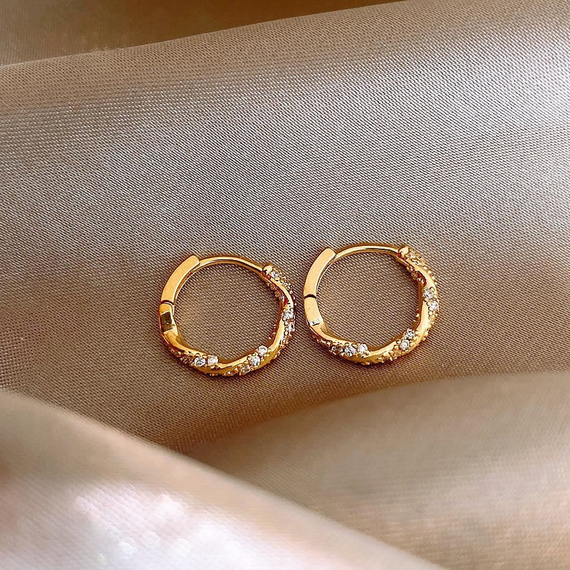 Sterling Sier Mobius Strip Twist Eardrop Earrings