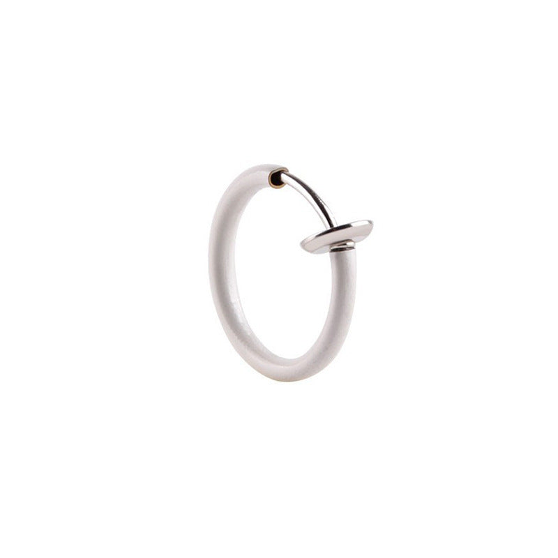 Unisex Pseudo Elastic Clip-on Round Spring Earrings