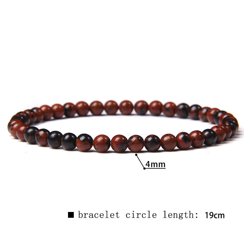 Women's Natural Stone Mini Energy Glossy Beads Bracelets