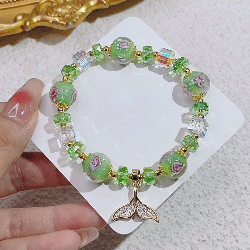 Luminous Glazed Female Super Shiny Crystal Micro Inlaid Bracelets