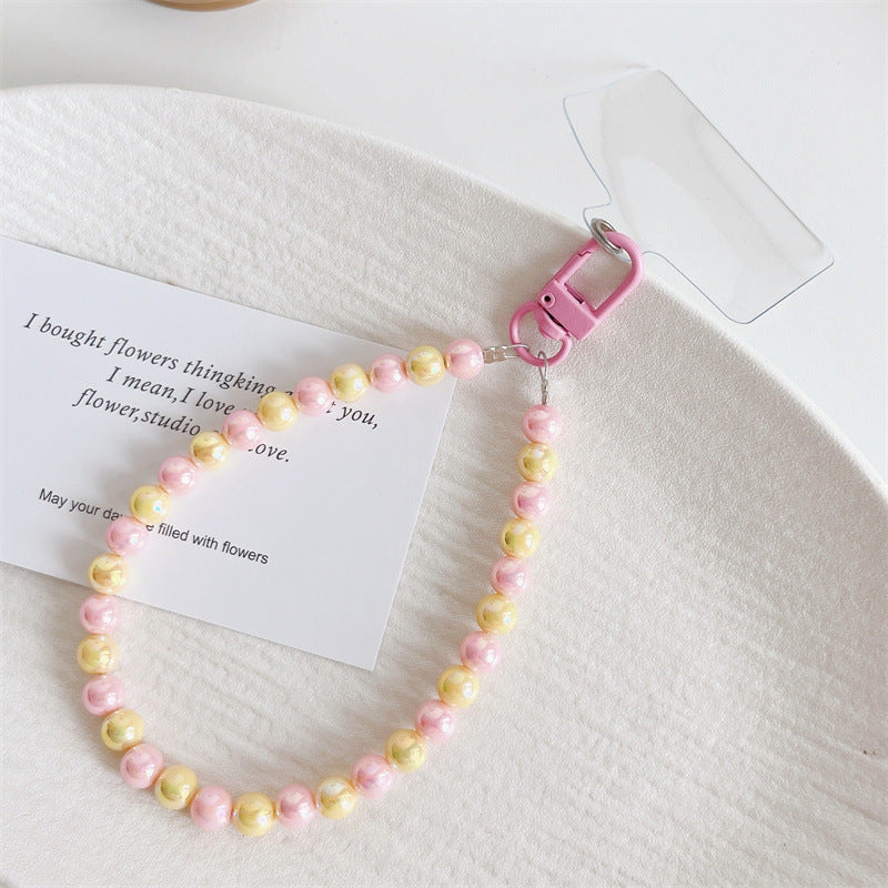 Women's Butterfly Solid Color Colorful Beads Mobile Bracelet
